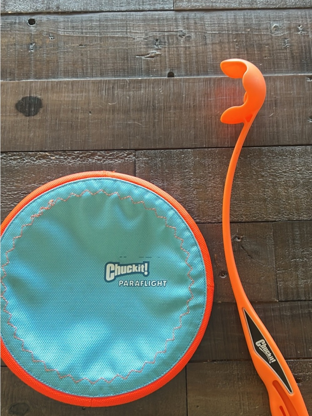 Paraflight Orange & Aqua Dog Fetch Toy Set